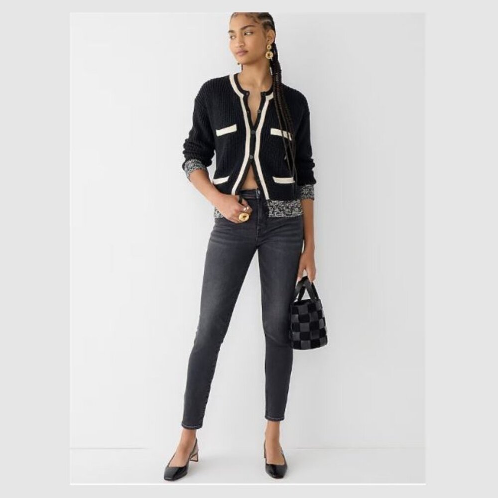 J. Crew 9” high-rise toothpick jean in Charcoal wash Sz 26 & 27